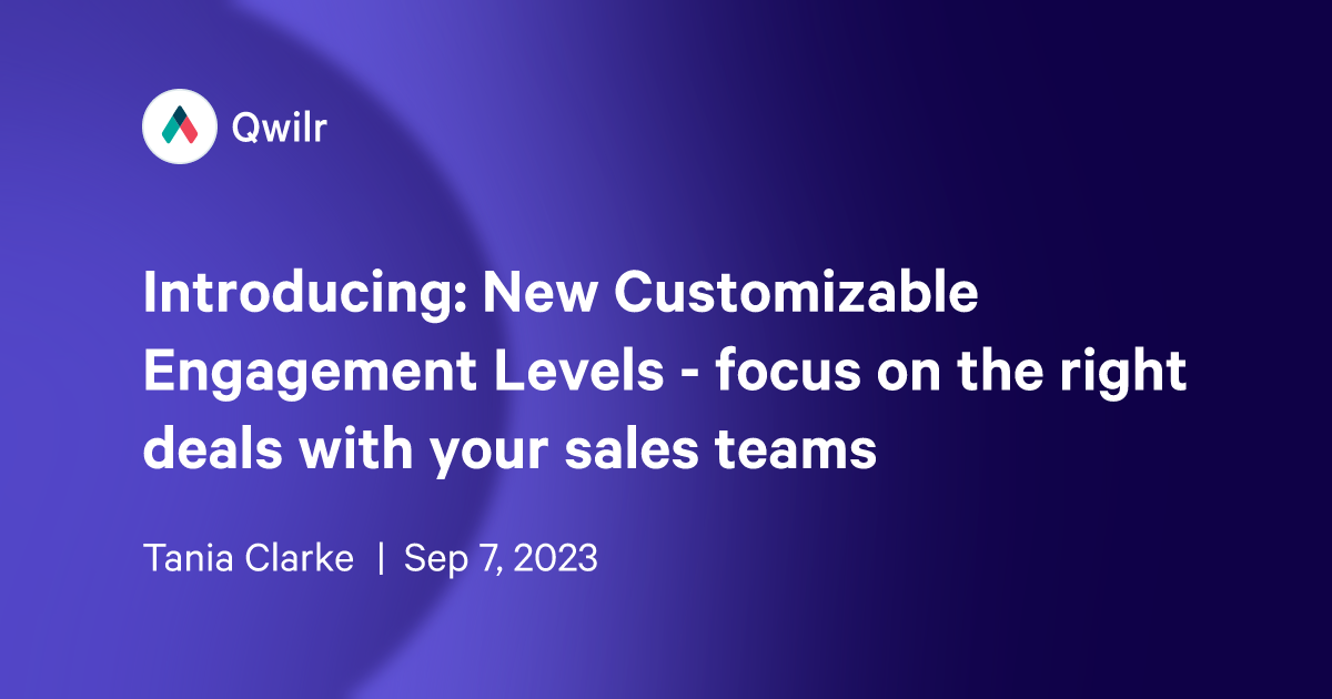 Introducing: New Customizable Engagement Levels - focus on the right ...