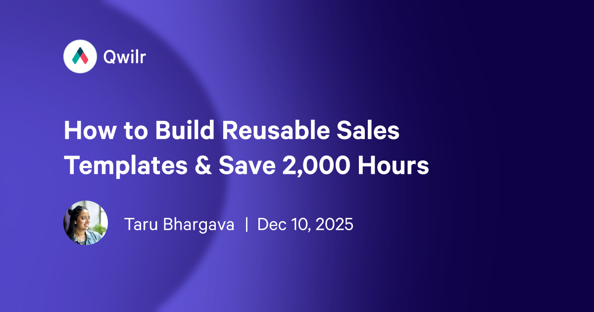 How to Build Reusable Sales Templates & Save 2,000 Hours