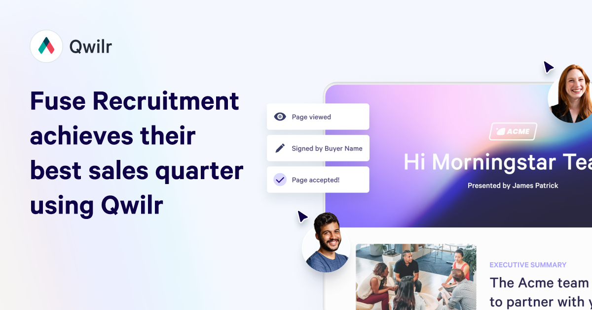 Fuse Recruitment achieves their best sales quarter using Qwilr