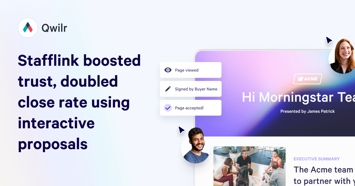 Stafflink boosted trust, doubled close rate using interactive proposals ...